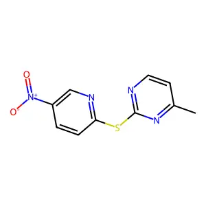 4-Methyl-2-[(5-nitro-2-pyridinyl)thio]pyrimidine structure