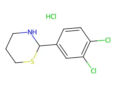 2H-1,3-Thiazine, tetrahydro-2-(3,4-dichlorophenyl)-, hydrochloride structure