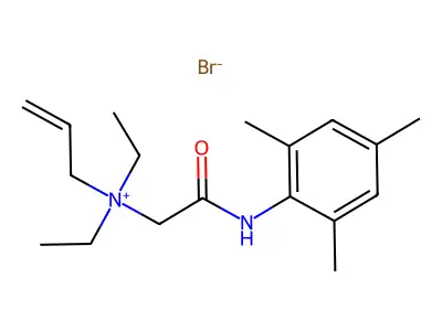 N,N-Diethyl-N-(2-oxo-2-((2,4,6-trimethylphenyl)amino)ethyl)-2-propen-1-aminium bromide structure