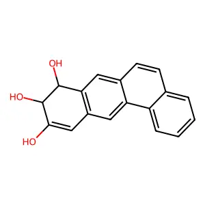 Benz(a)anthracene-8,9,10-triol, 8,9-dihydro- structure