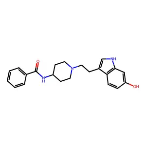 N-(1-(2-(6-Hydroxy-1H-indol-3-yl)ethyl)-4-piperidinyl)benzamide structure