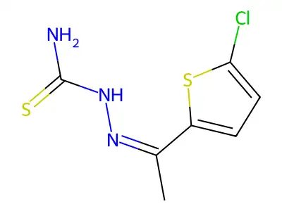 2-Acetyl-5-chloro-thiophene thiosemicarbazone structure
