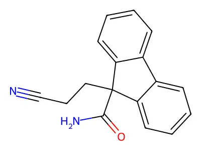 9-(2-Cyanoethyl)-9H-fluorene-9-carboxamide structure