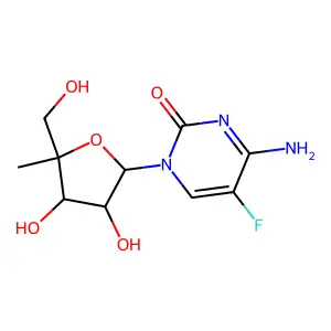 5-Fluoro-4'-C-methylcytidine structure