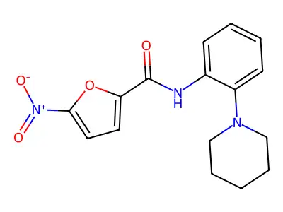 5-nitro-N-[2-(piperidin-1-yl)phenyl]furan-2-carboxamide structure