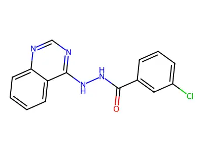 3-chloro-N'-quinazolin-4-ylbenzohydrazide structure