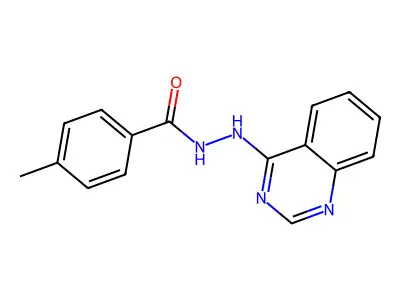 4-methyl-N'-(4-quinazolinyl)benzohydrazide structure