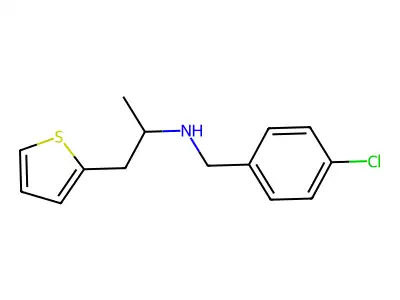 [(4-Chlorophenyl)methyl][1-(thiophen-2-yl)propan-2-yl]amine structure