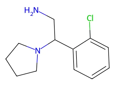beta-(2-Chlorophenyl)-1-pyrrolidineethanamine structure