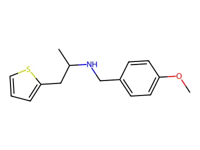 [(4-Methoxyphenyl)methyl][1-(thiophen-2-yl)propan-2-yl]amine structure