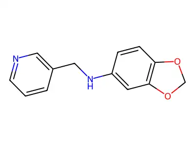 N-(pyridin-3-ylmethyl)-1,3-benzodioxol-5-amine structure