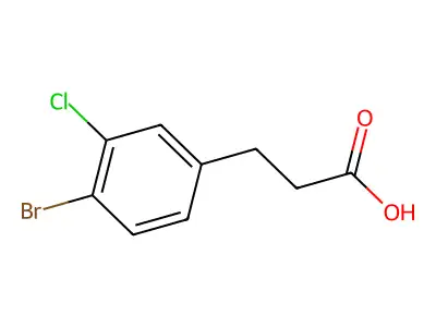 4-Bromo-3-chlorobenzenepropanoic acid structure