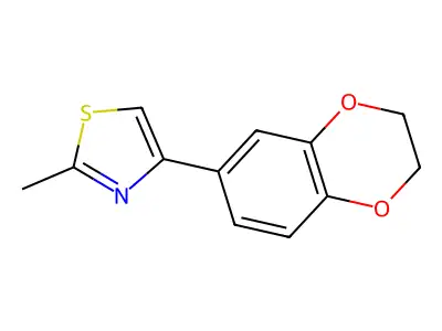 4-(2,3-Dihydro-1,4-benzodioxin-6-yl)-2-methyl-1,3-thiazole structure