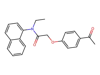 2-(4-acetylphenoxy)-N-ethyl-N-naphthalen-1-ylacetamide structure