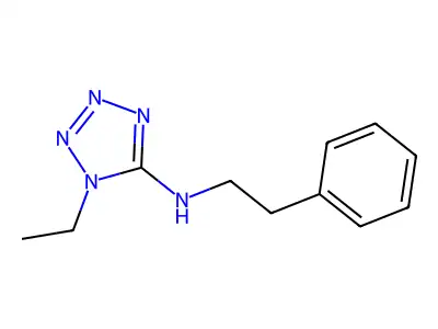 1H-Tetrazol-5-amine, 1-ethyl-N-(2-phenylethyl)- structure