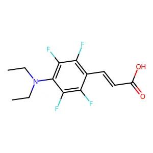 3-[4-(Diethylamino)-2,3,5,6-tetrafluorophenyl]acrylic acid structure