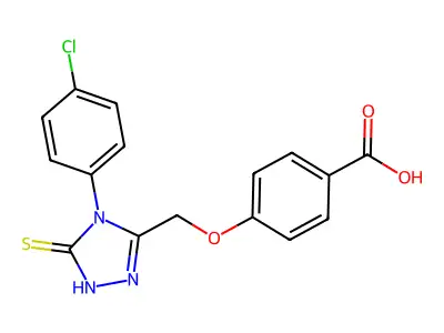 4-{[4-(4-chlorophenyl)-5-sulfanylidene-4,5-dihydro-1H-1,2,4-triazol-3-yl]methoxy}benzoic acid structure