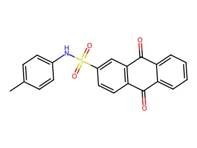 9,10-dioxo-N-(p-tolyl)-9,10-dihydroanthracene-2-sulfonamide structure