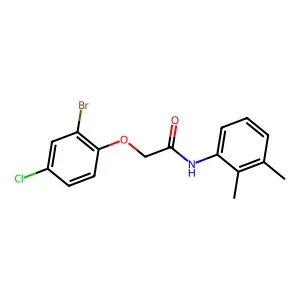 2-(2-bromo-4-chlorophenoxy)-N-(2,3-dimethylphenyl)acetamide structure