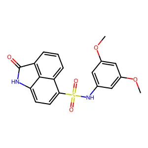 N-(3,5-dimethoxyphenyl)-2-oxo-1,2-dihydrobenzo[cd]indole-6-sulfonamide structure