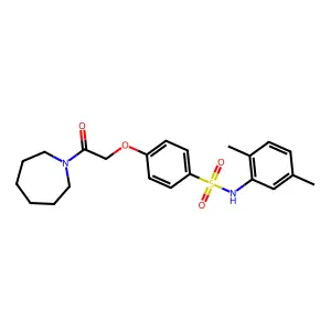 4-[2-(azepan-1-yl)-2-oxoethoxy]-N-(2,5-dimethylphenyl)benzenesulfonamide structure