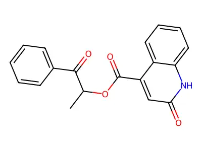 1-Oxo-1-phenylpropan-2-yl 2-hydroxyquinoline-4-carboxylate structure