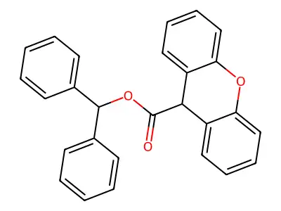 benzhydryl 9H-xanthene-9-carboxylate structure