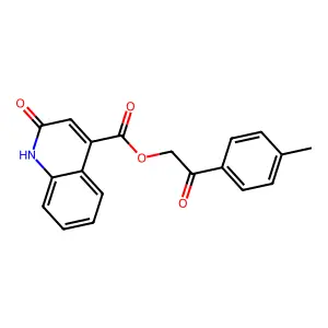 2-(4-Methylphenyl)-2-oxoethyl 2-hydroxy-4-quinolinecarboxylate structure