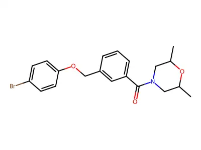 4-{3-[(4-Bromophenoxy)methyl]benzoyl}-2,6-dimethylmorpholine structure