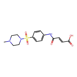 (E)-4-{4-[(4-Methyl-1-piperazinyl)sulfonyl]anilino}-4-oxo-2-butenoic acid structure