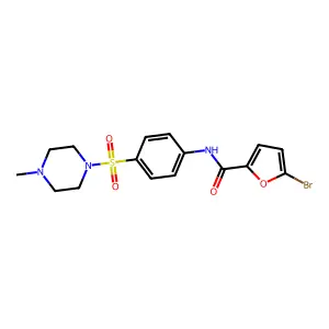 5-bromo-N-[4-(4-methylpiperazin-1-yl)sulfonylphenyl]furan-2-carboxamide structure