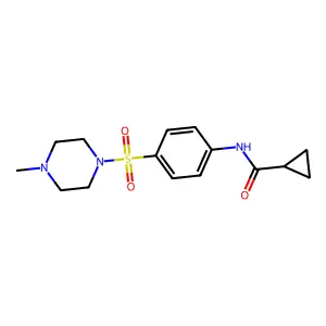 N-[4-(4-methylpiperazin-1-yl)sulfonylphenyl]cyclopropanecarboxamide structure