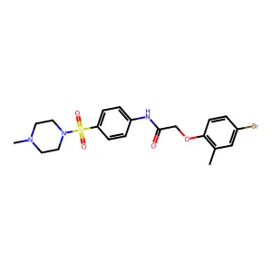 2-(4-bromo-2-methylphenoxy)-N-(4-((4-methylpiperazin-1-yl)sulfonyl)phenyl)acetamide structure