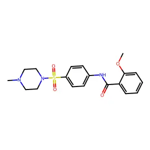 2-methoxy-N-{4-[(4-methyl-1-piperazinyl)sulfonyl]phenyl}benzamide structure