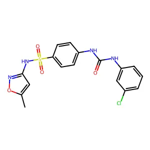 4-[3-(3-Chloro-phenyl)-ureido]-N-(5-methyl-isoxazol-3-yl)-benzenesulfonamide structure