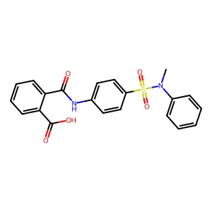 2-({4-[(Methylanilino)sulfonyl]anilino}carbonyl)benzoic acid structure