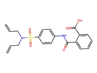 2-({4-[(Diallylamino)sulfonyl]anilino}carbonyl)benzoic acid structure