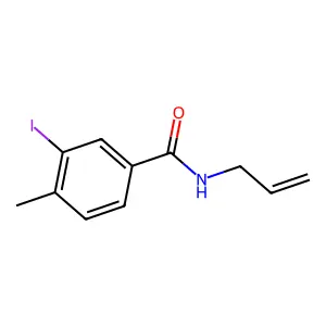 3-iodo-4-methyl-N-prop-2-enylbenzamide structure