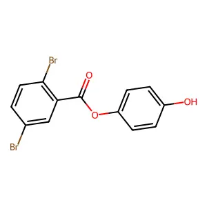 (4-Hydroxyphenyl) 2,5-dibromobenzoate structure