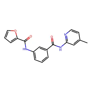 N-[3-[(4-methylpyridin-2-yl)carbamoyl]phenyl]furan-2-carboxamide structure