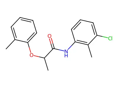 N-(3-chloro-2-methylphenyl)-2-(2-methylphenoxy)propanamide structure