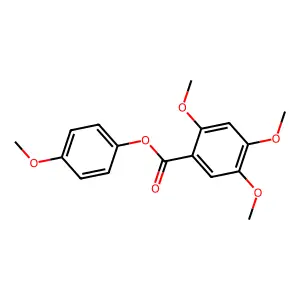 Benzoic acid, 2,4,5-trimethoxy-, 4-methoxyphenyl ester structure