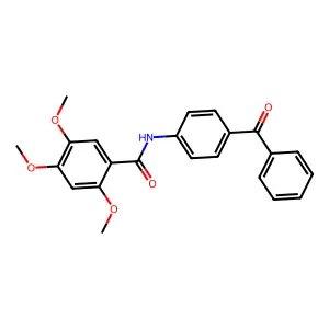 N-(4-benzoylphenyl)-2,4,5-trimethoxybenzamide structure