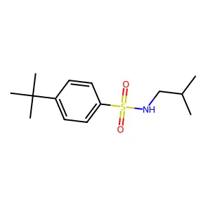 4-tert-butyl-N-(2-methylpropyl)benzenesulfonamide structure