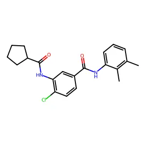 4-chloro-3-[(cyclopentylcarbonyl)amino]-N-(2,3-dimethylphenyl)benzamide structure