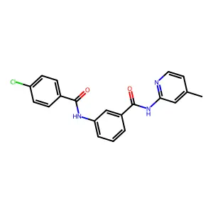 3-[(4-chlorobenzoyl)amino]-N-(4-methyl-2-pyridinyl)benzamide structure