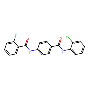 N-{4-[(2-chloroanilino)carbonyl]phenyl}-2-fluorobenzamide structure