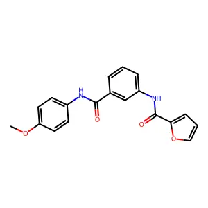 N-{3-[(4-methoxyanilino)carbonyl]phenyl}-2-furamide structure