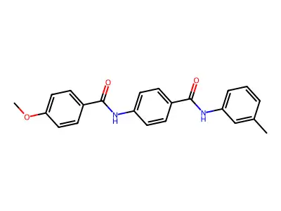 4-[(4-methoxybenzoyl)amino]-N-(3-methylphenyl)benzamide structure