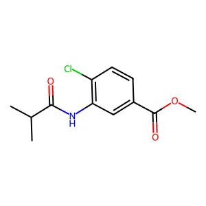 Benzoic acid, 4-chloro-3-[(2-methyl-1-oxopropyl)amino]-, methyl ester structure